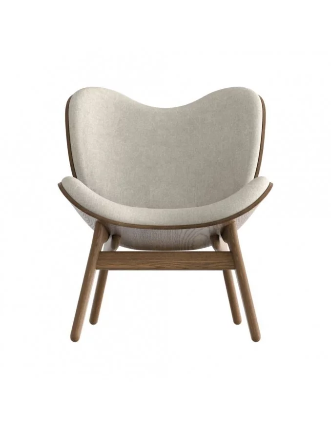 Skandinavischer Design-Sessel A CONVERSATION PIECE - dunkle Eiche, weißer Sand