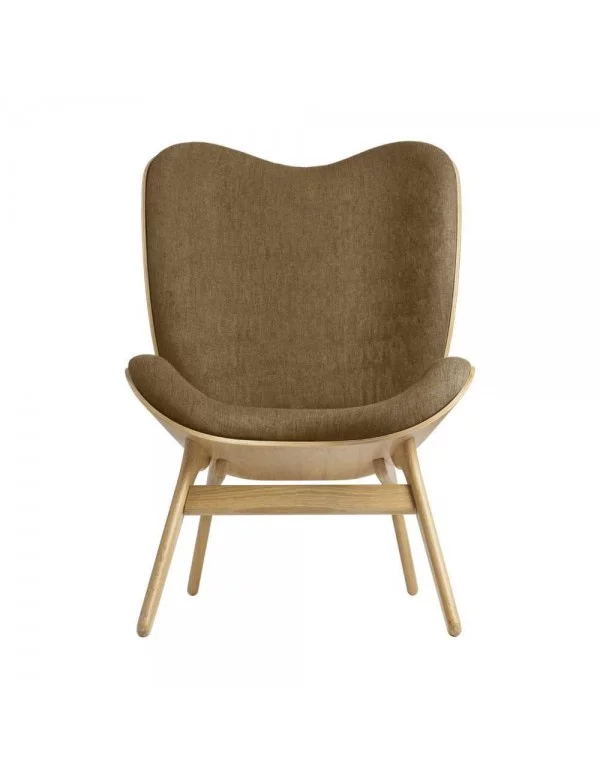 Scandinavische design fauteuil A CONVERSATION PIECE TALL - UMAGE licht eiken suikerbruin