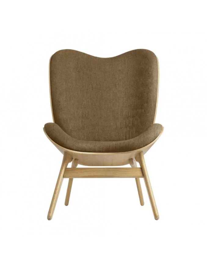 Scandinavian design armchair A CONVERSATION PIECE TALL - UMAGE light oak sugar brown