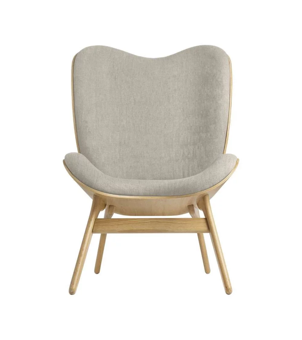 Scandinavische design fauteuil A CONVERSATION PIECE TALL - UMAGE licht eiken wit zand