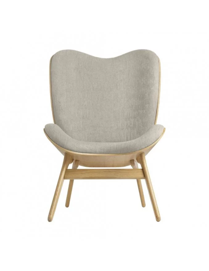 Scandinavian design armchair A CONVERSATION PIECE TALL - UMAGE light oak white sands