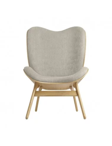 Scandinavian design armchair A CONVERSATION PIECE TALL - UMAGE light oak white sands