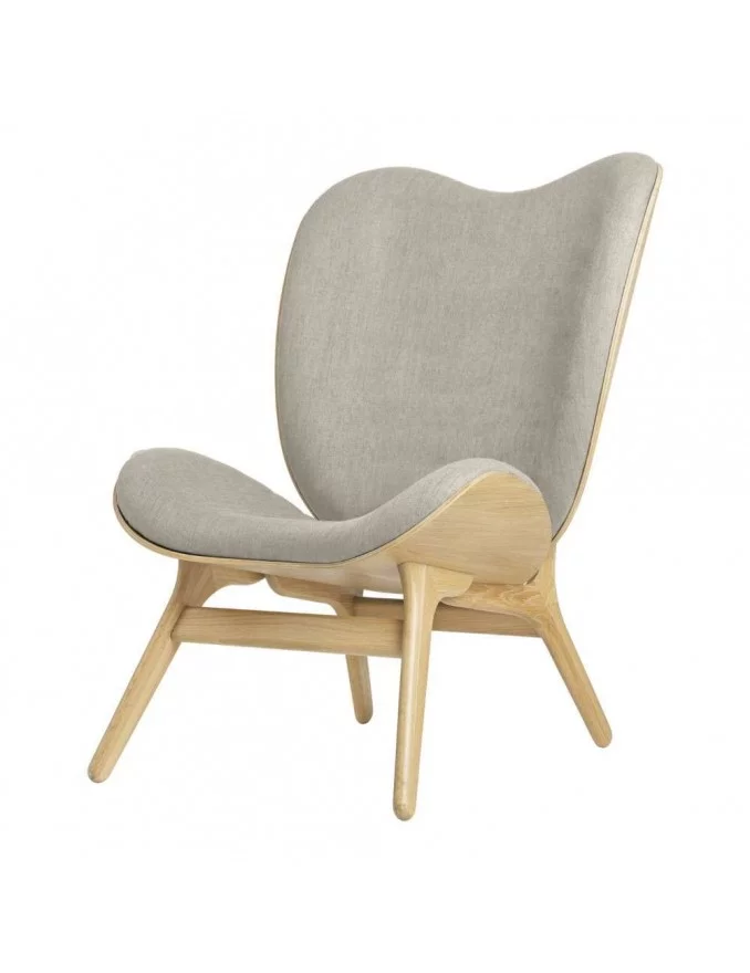Scandinavian design armchair A CONVERSATION PIECE TALL - UMAGE - light oak / white sands