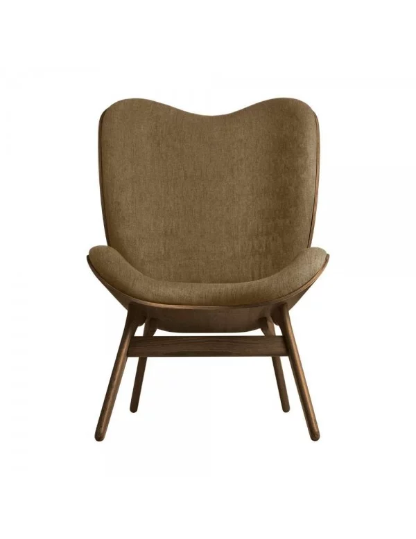 Scandinavian design armchair A CONVERSATION PIECE TALL - UMAGE - dark oak / sugar brown