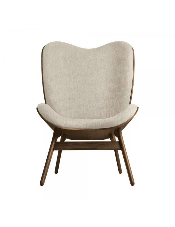 Scandinavian design armchair A CONVERSATION PIECE TALL - UMAGE dark oak white sands