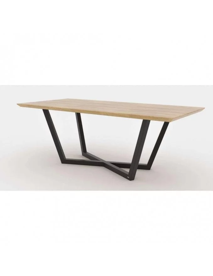 Table à manger design industriel bois massif metal TAVOLO take me home