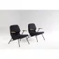 Design-Sessel aus Metallgewebe mit Holzarmlehnen OBLIQUE prostoria
