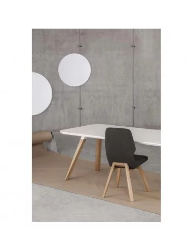 OBLIQUE solid wood designer chair