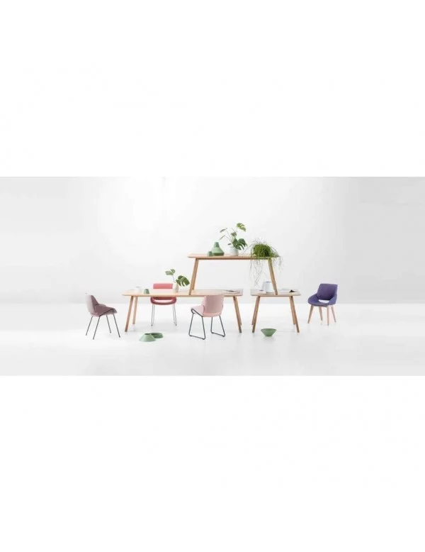 Contemporary design chair in metal fabric MONK prostoria